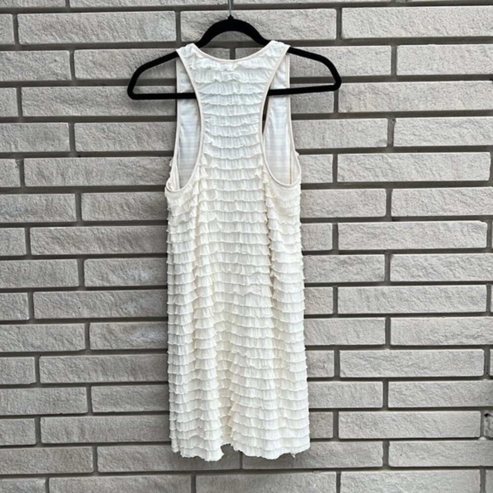 Mendocino Ruffle Tiered Racerback Mini Dress Sz L - Picture 7 of 8